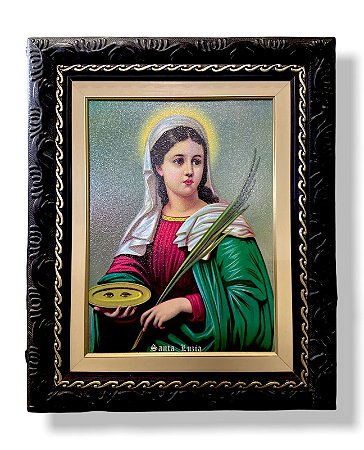 Quadro Santa Luzia Decorativo Parede Resinado 57x47