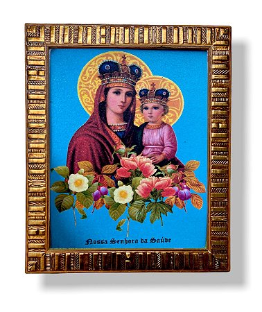 Quadro Nossa Senhora Da Saude Decorativo Resinado 25x30