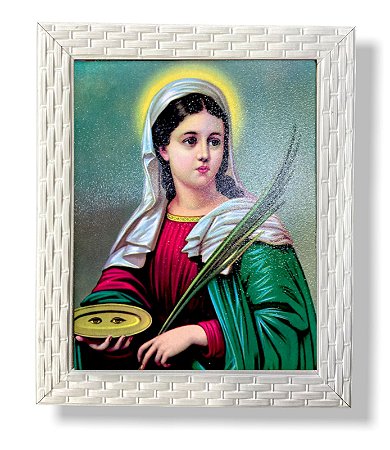 Santa Luzia Quadro Decorativo Parede Resinado 25x30