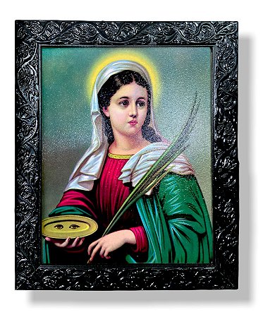 Quadro Santa Luzia Decorativo Parede Resinado 25x30