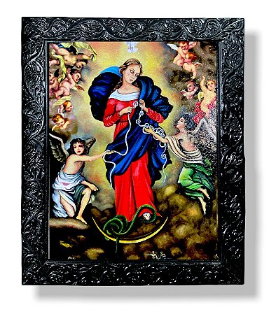 Quadro Desatadora Dos Nós Decorativo Parede Resinado 25x30