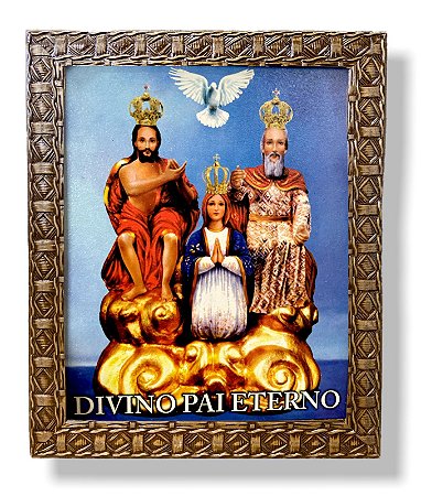Quadro Divino Pai Eterno Decorativo Parede Resinado 25x30