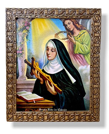 Quadro Santa Rita De Cassia Decorativo Parede Resinado 25x30