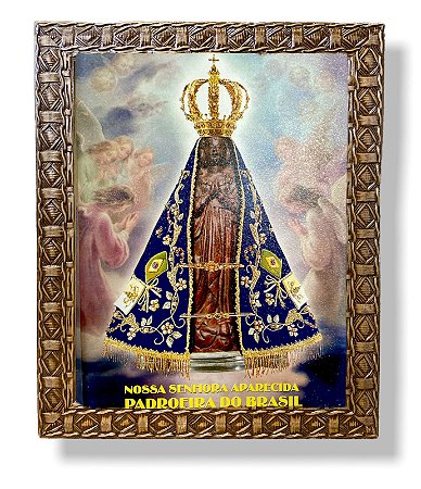 Quadro Nossa Senhora Aparecida Decorativo Resinado 25x30