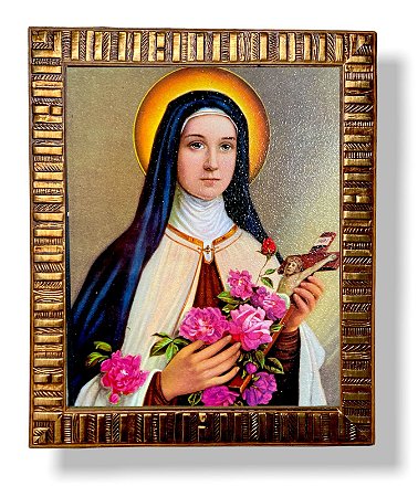 Quadro Santa Terezinha Decorativo Resinado 25x30