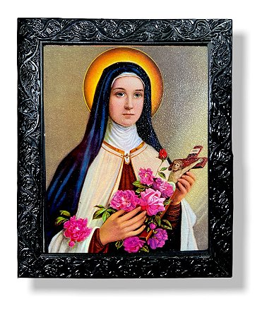 Quadro Santa Terezinha Parede Decorativo Resinado 25x30