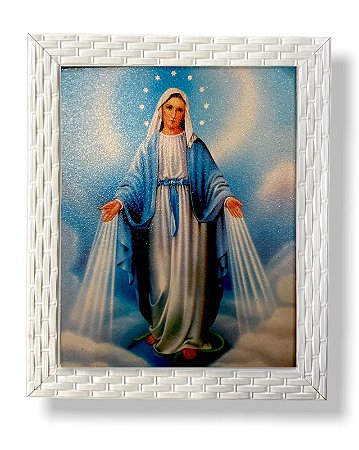 Quadro Decorativo Nossa Senhora Das Graças Resinado 25x30