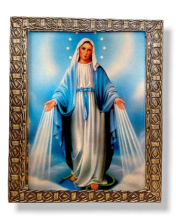 Quadro Nossa Senhora Das Graças Decorativo Resinado 25x30