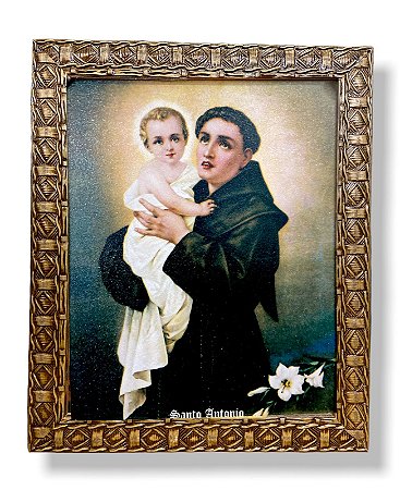 Quadro Santo Antonio Parede Decorativo Resinado 25x30