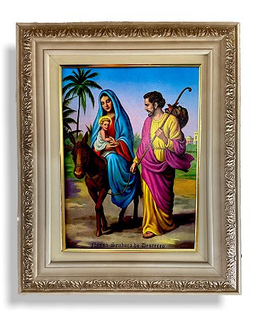 Quadro Nossa Senhora do Desterro Decorativo Resinado 57x47