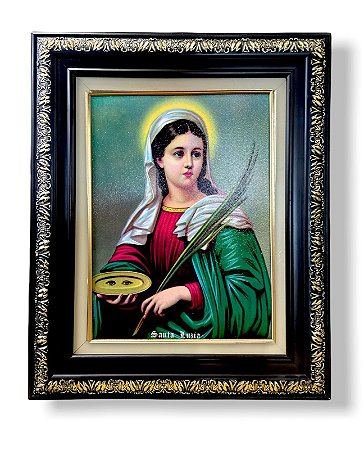 Quadro Santa Luzia Parede Decorativo Resinado 57x47