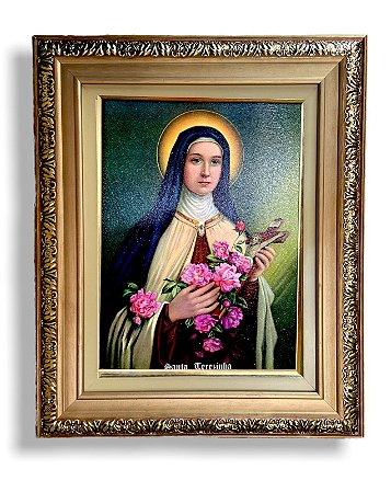 Quadro Parede Santa Terezinha Imagem Resinada 57x47