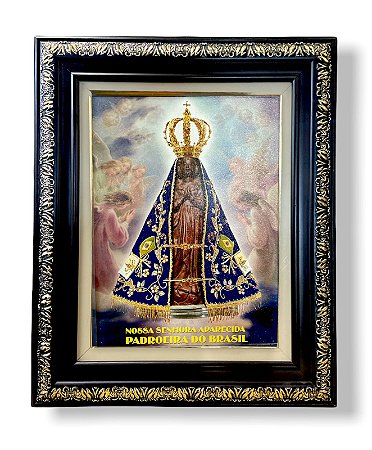 Quadro Parede Nossa Senhora Aparecida 57x47 Imagem Resinada