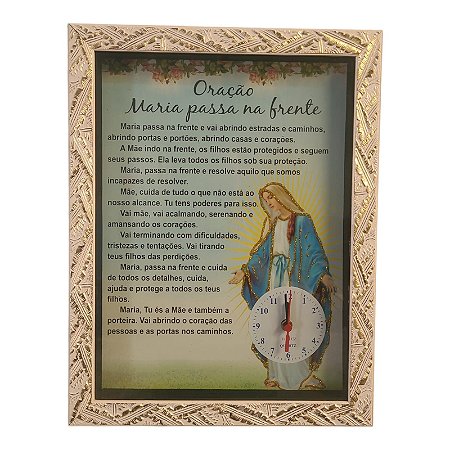 Quadro Relógio Maria Passa Na Frente Decorativo 35x45CM