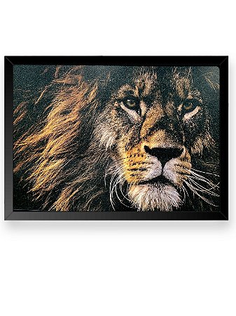 Quadro Decorativo Face Leão Judá 60X90cm Grande Para Sala