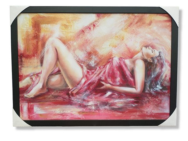 Quadro Decorativo Nu Na Paisagem 53x73