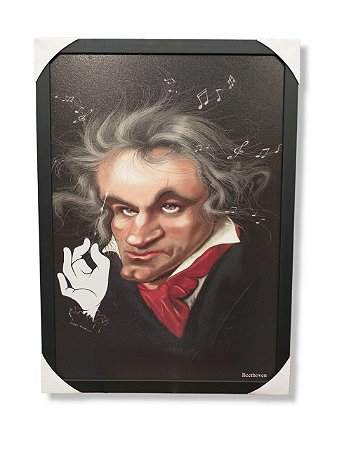 Quadro Decorativo De Parede Retrô Beethoven 53x73