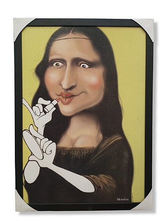 Quadro Decorativo De Parede Retrô Monalisa 53x73