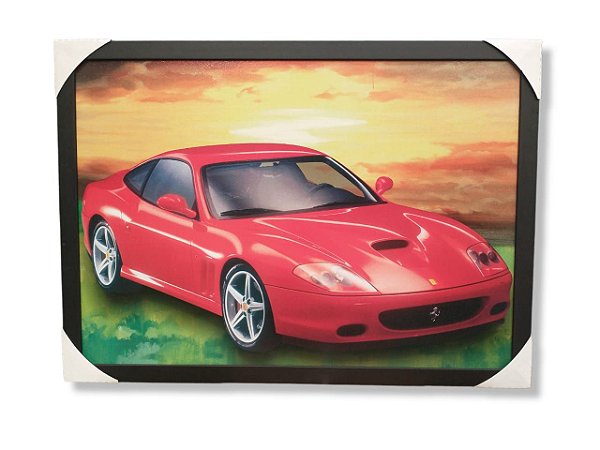 Quadro Decorativo De Parede Ferrari Vermelha 1996 53x73