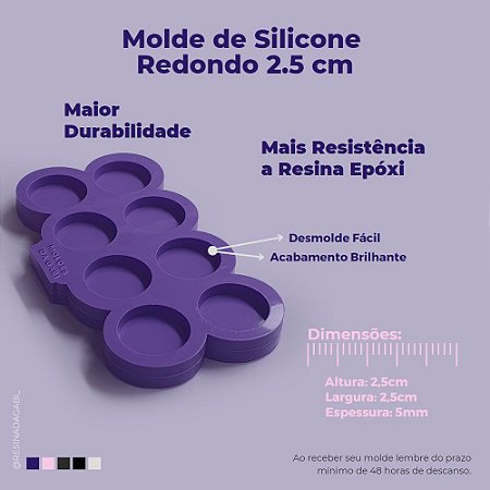 Molde de silicona redondo grande, molde brillante, moldes de