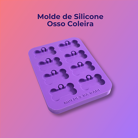 Molde de Silicone Osso Pet Dog 8 cavidades P