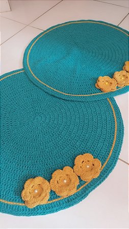 Tapete redondo de barbante