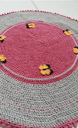 Tapete redondo ciranda das borboletas