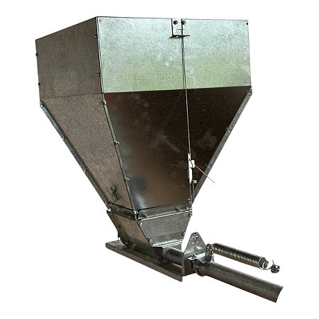 CAIXA RAÇÃO METALICA 50KG COMEDOURO AUTOMATICO AVICULTURA