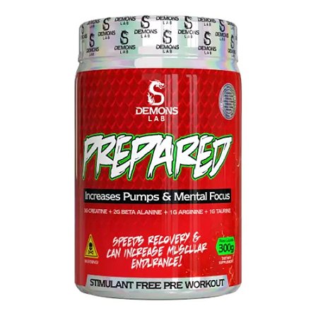 Pré-Treino Prepared (300g) Sem cafeina - Demons Lab