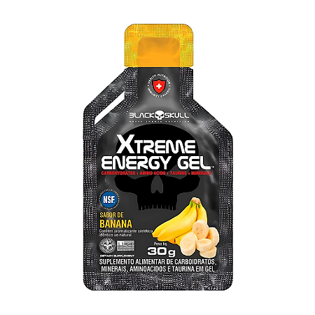 Xtreme Energy Gel - Unidade Sachês 30G Banana - Black Skull