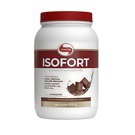 Whey Protein Isolado Isofort Chocolate 900G - Vitafor