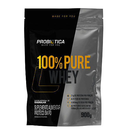 100% Pure Whey Refil (900G) Probiótica