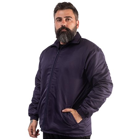 Jaqueta Azul Microfibra Masculina Profissional Uniformes