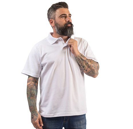 Camisa Polo Branca Lisa Para Personalizar Uniformes