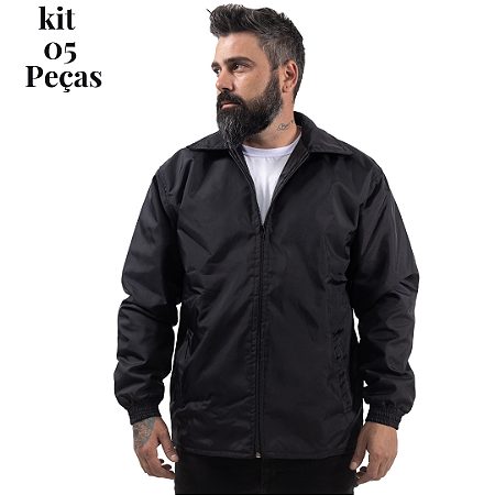 Kit 05 Jaquetas Nylon 240 Paraquedas Profissional Uniformes
