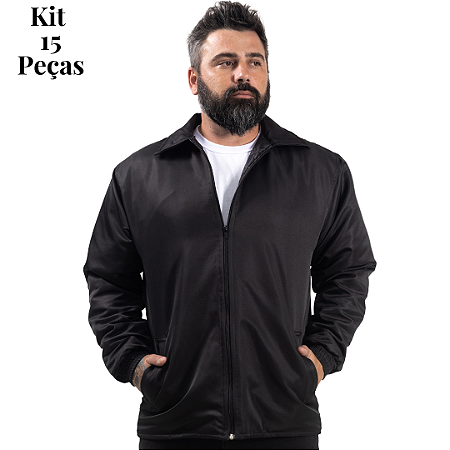 Kit 15 jaquetas em Microfibra Masculina Profissional Uniformes