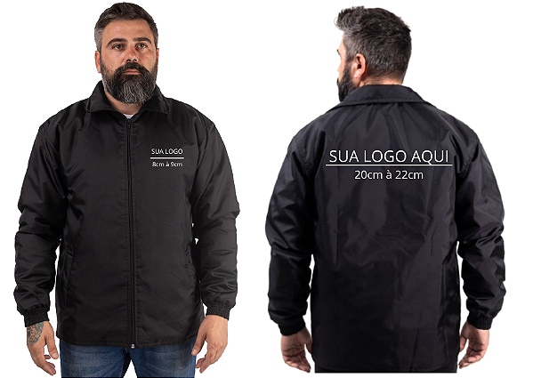 Kit 25 Jaquetas Em Nylon Personalizadas 2 Logos Uniformes