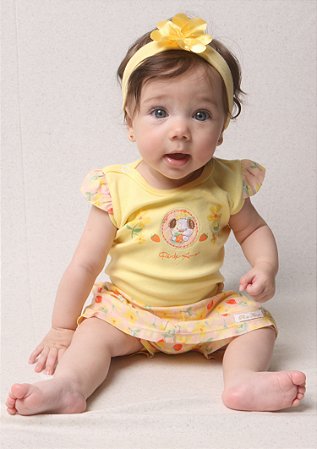 Conjunto Body e Short Saia Moranguinho