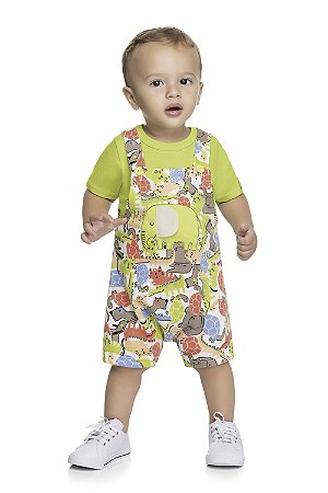 Conjunto Safari - Macaquinho e Camiseta