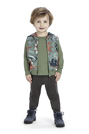 Conjunto Dino colete 3 Peças
