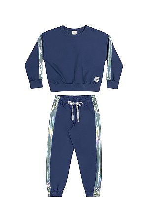 conjunto Moletom Enjoy Feminino Marinho