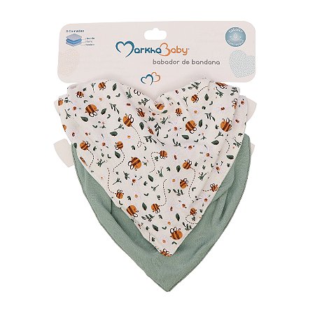 Babador Bandana Doçura  - 2 peças