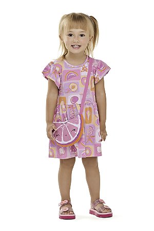 Vestido Frutas com Bolsa