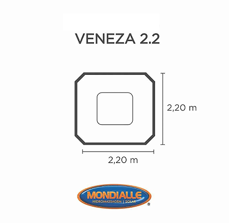Capa SPA para Banheira Veneza 2.2 Mondialle