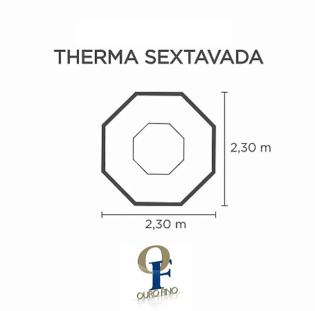 Capa SPA para Banheira Therma Sextavada Ouro Fino