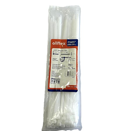 Abraçadeira Nylon Allflex 300x4,0mm Branca Pacote 100 Un