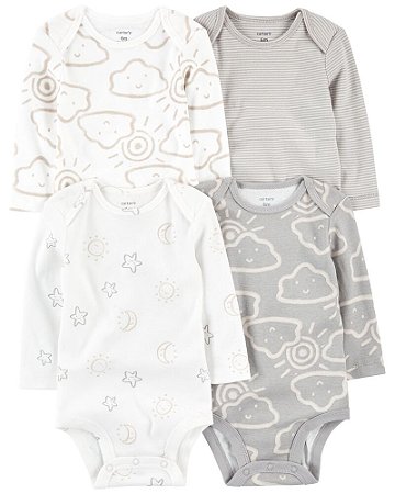 Kit Body Manga Longa Nuvens