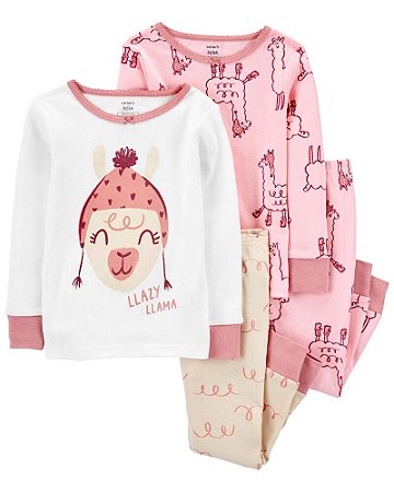 Pijama 2 Camisetas e 2 Calças Lhama