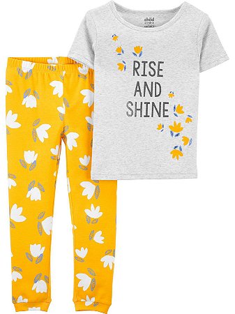 Pijama "Rise and Shine" e Calça Amarela