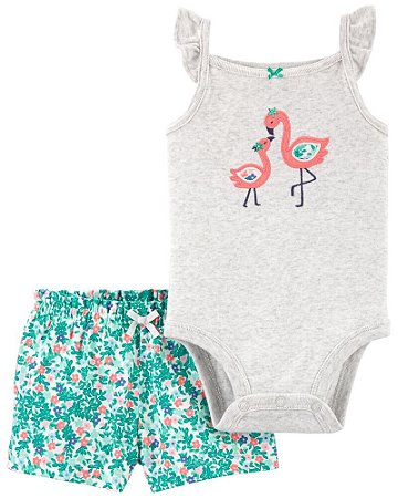 Body e Shorts Flamingo